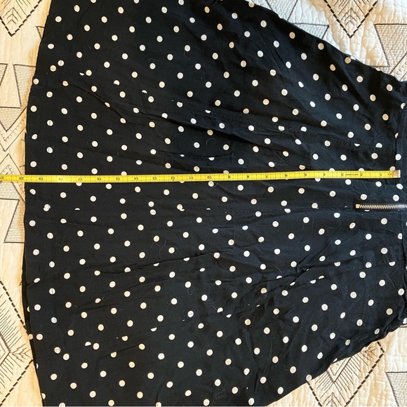 H&M dress, knee-length. Black with white polka dots. Size: US 4. - Picture 4 of 5